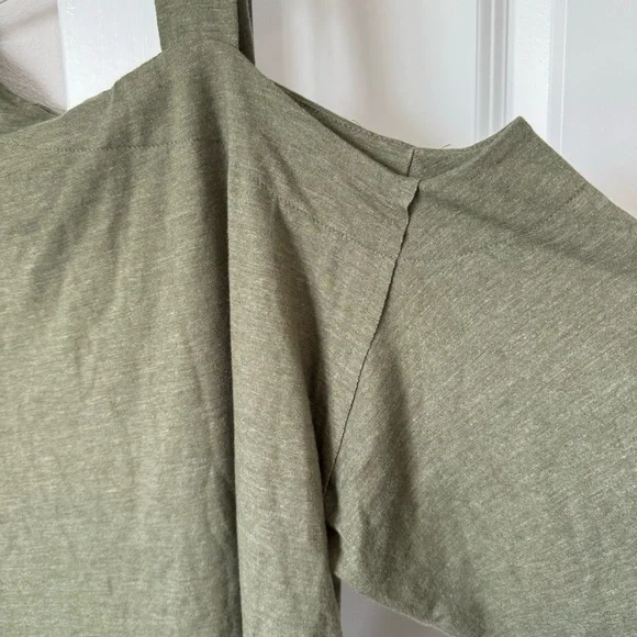 🎉HP!🎉 We the Free Saratoga Top Green Size Small Boho Asymmetric Off the Shoulder - Picture 6 of 14